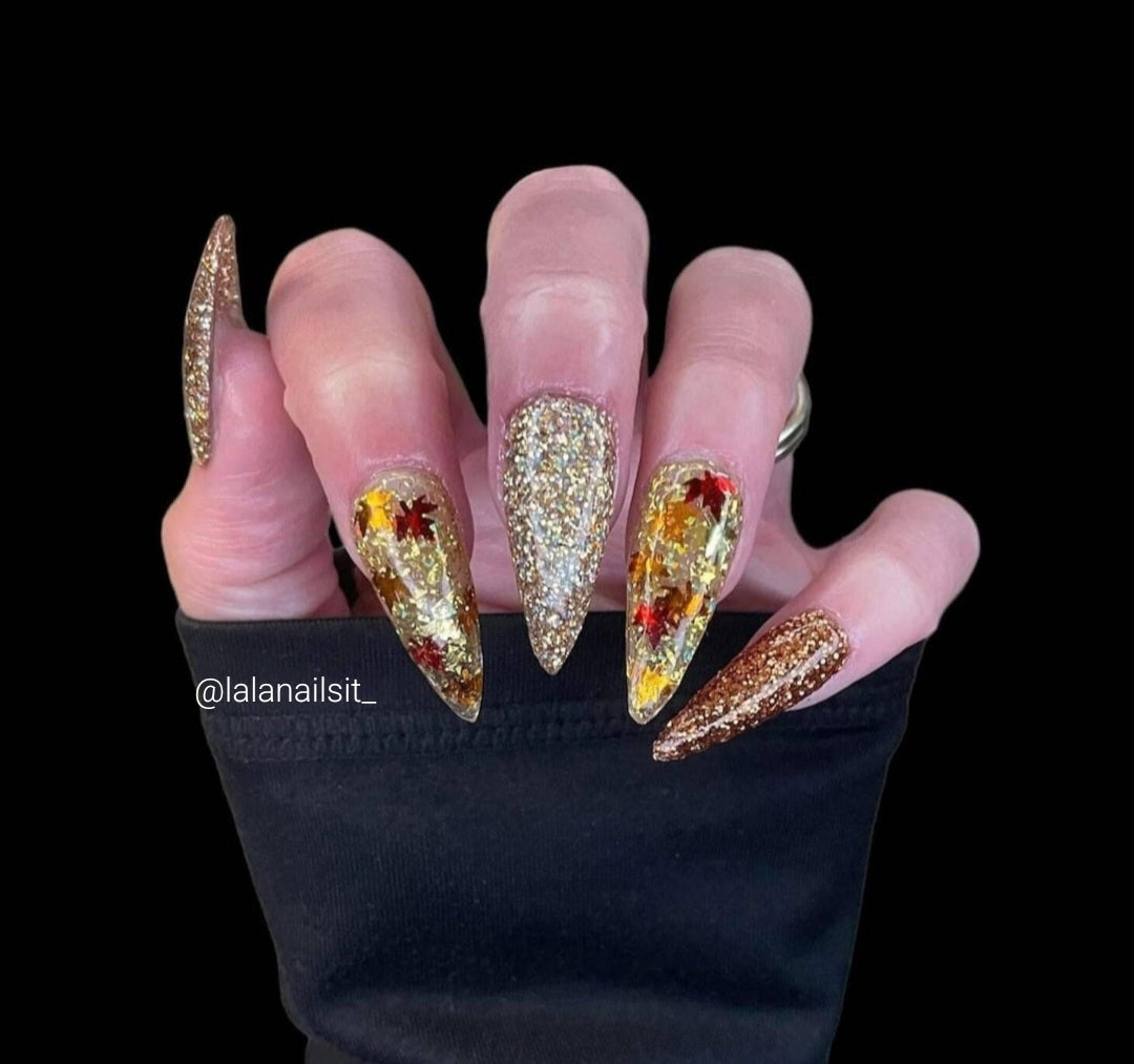 Autumn Sparkle Dip Mani Trio