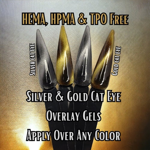 Gold Cat Eye | Shimmer Gold | HEMA, HPMA, TPO Free uv/led | 15ml Bottle | Soak Off | Gel Nail