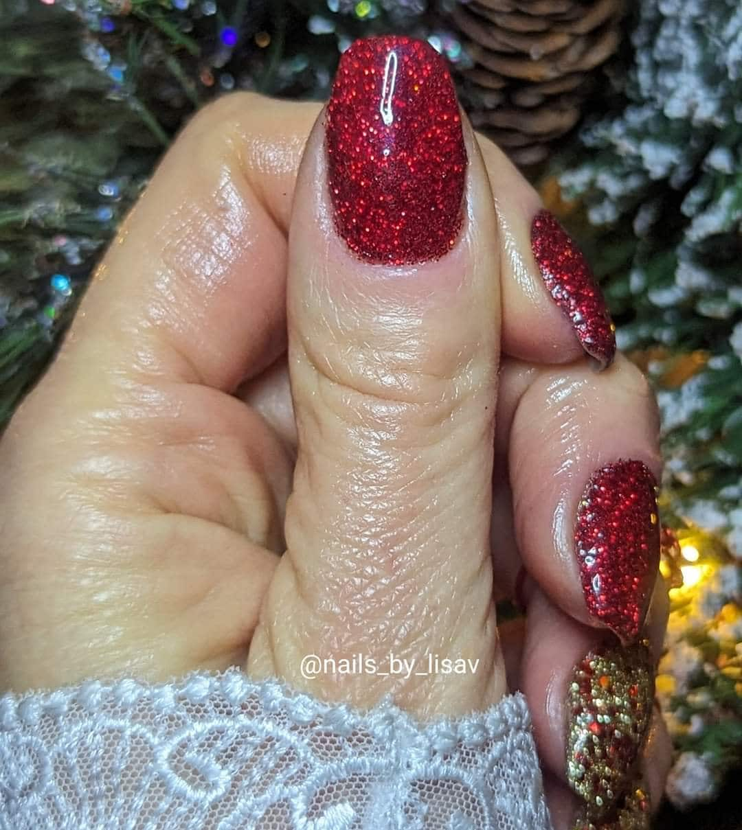 Candy Apple Trio / Candy Apple, Good as Gold, and Golden Rubies / Acrylic Nail Dip Powder