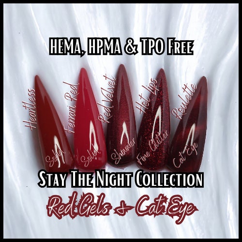 Roulette Red Shimmer Cat Eye | HEMA HPMA TPO Free uv/led | 15ml | Gel Nails