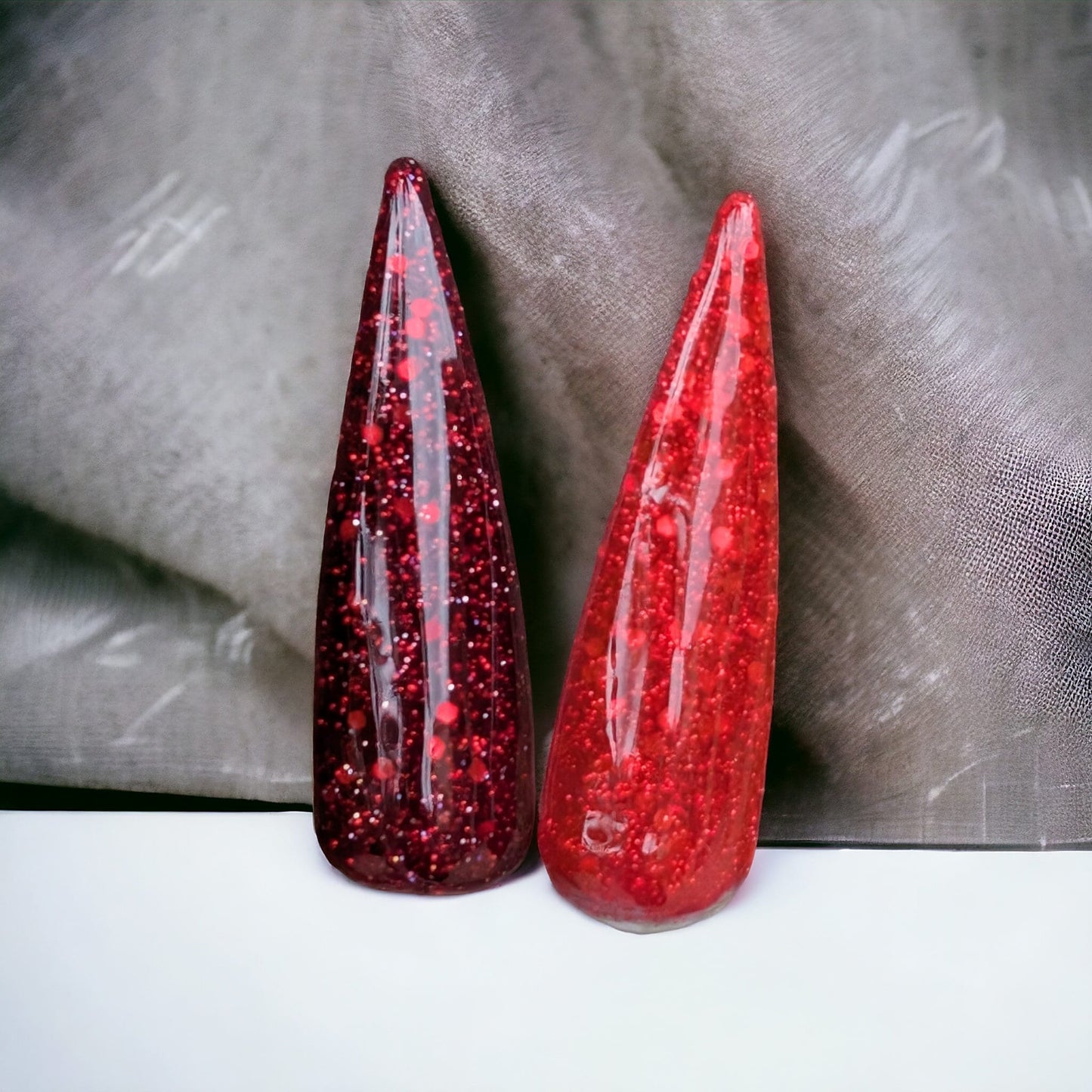 Infatuated and Heartbreak Red Glitter Gels | Bottle | HEMA, HPMA, TPO Free uv/led | 15ml | Gel Nails