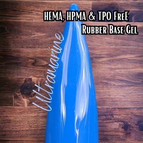 Ultramarine Rubber Base Gel in Bottle | HEMA, HPMA, TPO Free uv/led | 15ml | Soak Off | Clear | Non-Yellowing | Gel Nail