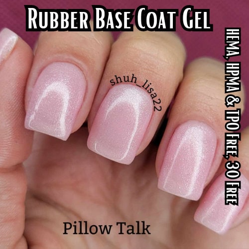 Pillow Talk | Rubber Base Gel in Bottle | HEMA, HPMA, TPO Free uv/led | 15ml | Soak Off | Clear | No Odor | Non-Yellowing