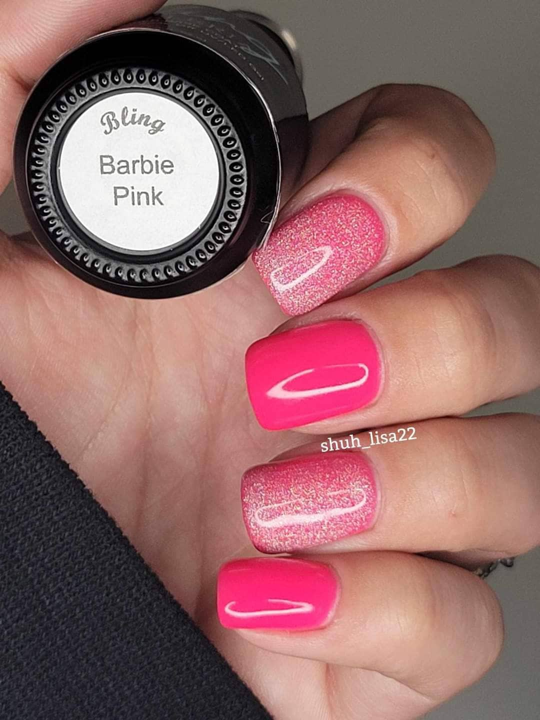 Barbie Pink Rubber Base Gel with Holographic Rainbow Cat Eye (Magnetic) Overlay | Hot Pink | HEMA, HPMA, TPO Free uv/led | 15ml | Gel Nails