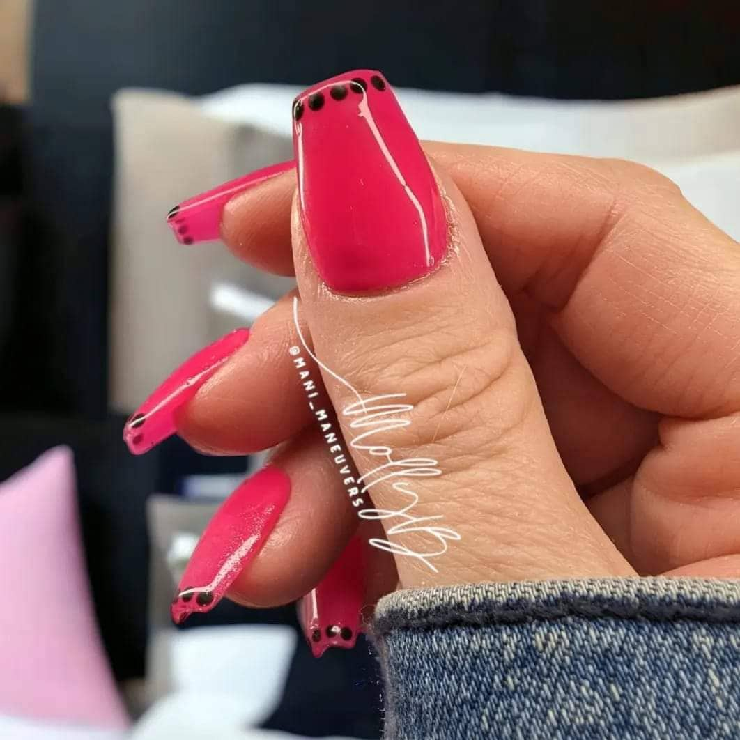 Barbie Pink Rubber Base Gel with Vixen Black Gel Polish | Hot Pink | Vixen One Coat Coverage | HEMA, HPMA, TPO Free uv/led | 15ml | Gel Nail