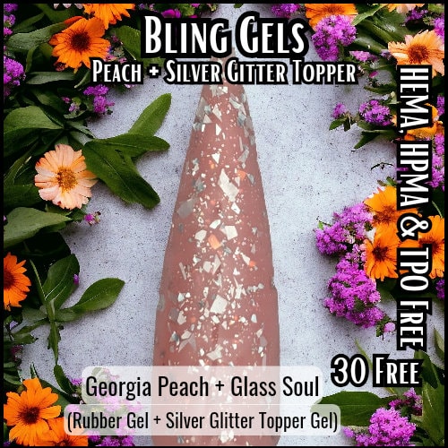 Glass Soul Fantasy Flake Glitter Gel Polish | Flakes & Holographic Glitters, Clear Base | Overlay | HEMA, HPMA, TPO, 30 Free uv/led | 15ml