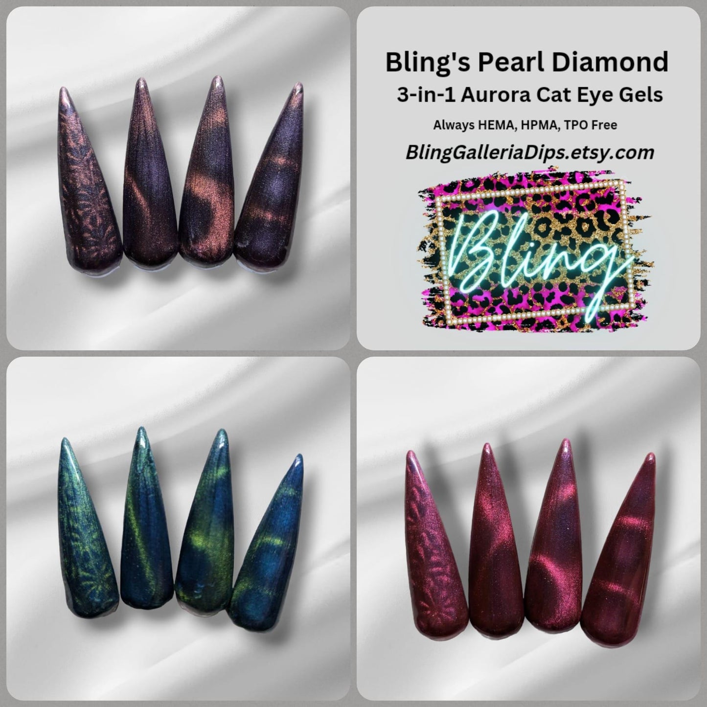 Aurora Pearl Cat Eye Gels