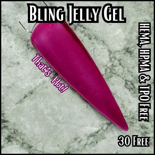 Hot Pink Jelly Gels | That's Hot! | HEMA, HPMA, TPO, 30 Free uv/led | 15ml |