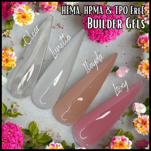 Neutral Nude Builder Gel in Bottle | Llayda | HEMA, HPMA, TPO, 30 Free uv/led | 15ml | Soak Off | Gel Nails