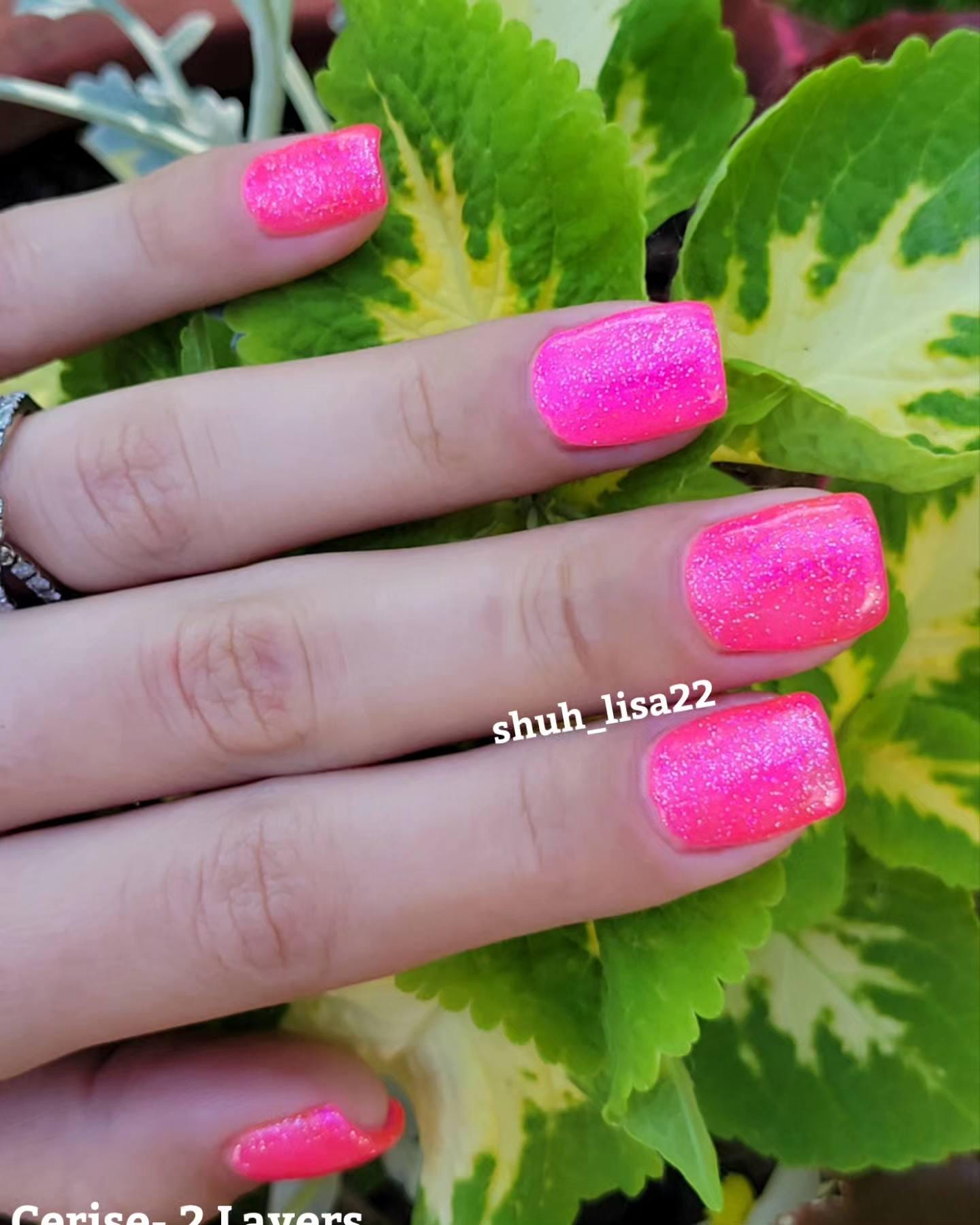 Cerise Glitter Gel Polish Mani | Hot Pink Glitter Gel Polish | HEMA, HPMA, TPO, 30 Free uv/led | 15ml | Soak Off |