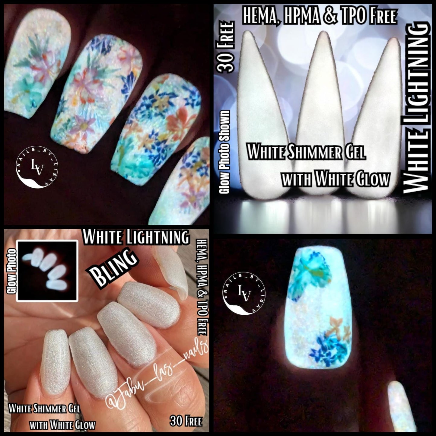 White Lightning Glow-in-the-Dark Gel Polish