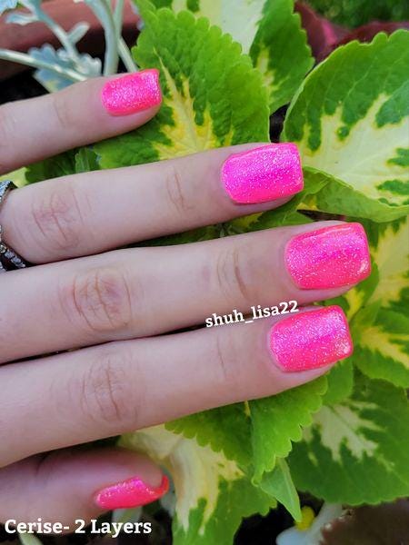 Cerise Glitter Gel Polish Mani | Hot Pink Glitter Gel Polish | HEMA, HPMA, TPO, 30 Free uv/led | 15ml | Soak Off |