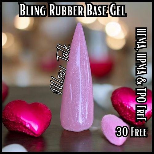 Pillow Talk Rubber Base | HEMA, HPMA, TPO Free uv/led | 15ml | Soak Off | Non-Yellowing | Gel Nail