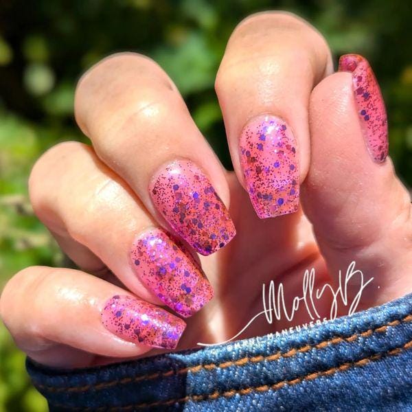 Razzmatazz Glitter Mani Gel Polish | Iridescent | HEMA, HPMA, TPO Free uv/led | 15ml | Soak Off | Gel Nail