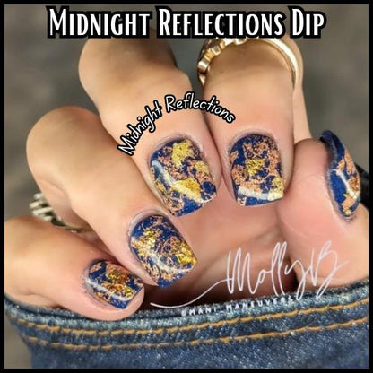 Midnight Reflections Mani | Autumn Reflections Collection | Acrylic Nail Dip Powder