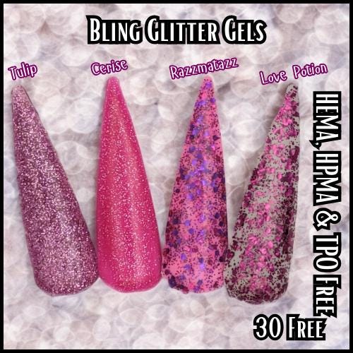 Love Potion Glitter Gel Polish | HEMA, HPMA, TPO Free uv/led | 15ml | Soak Off | Non-Yellowing | Gel Nail