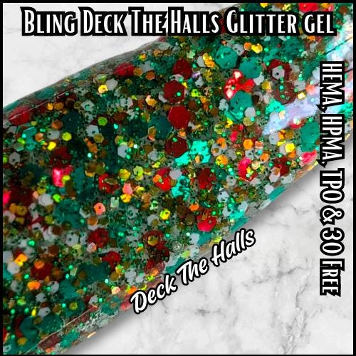 Deck The Halls, Ruby Slippers Glitter Gels & Coconut Milk Mani - HEMA, HPMA, TPO Free