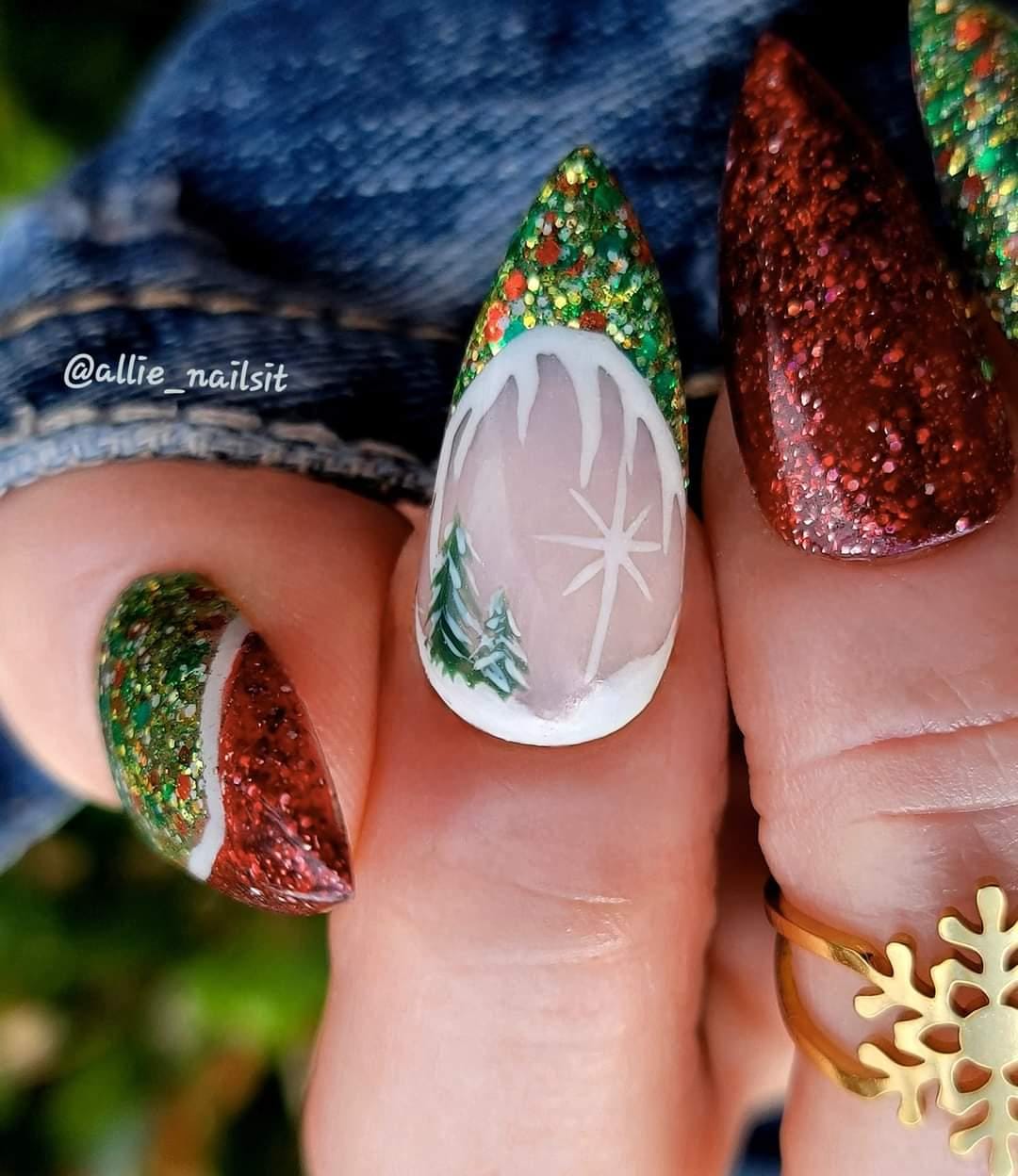 Deck The Halls, Ruby Slippers Glitter Gels & Coconut Milk Mani - HEMA, HPMA, TPO Free