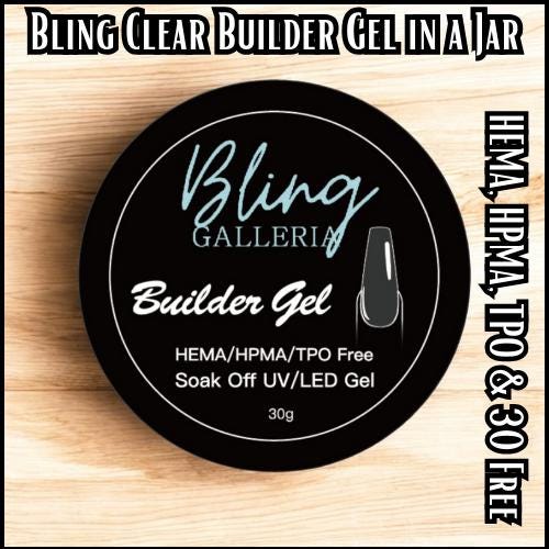 Builder Gel, Clear, 30 ml Jar - HEMA, HPMA, TPO Free