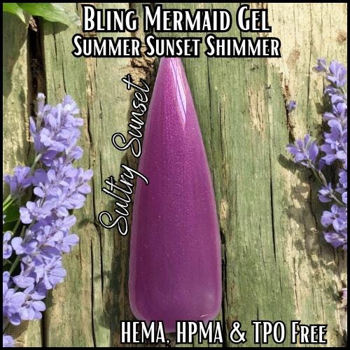 Sultry Sunset | Shimmer Mermaid Gels | Summer Sunset | HEMA, HPMA, TPO, 30 Free uv/led | 15ml | Soak Off |