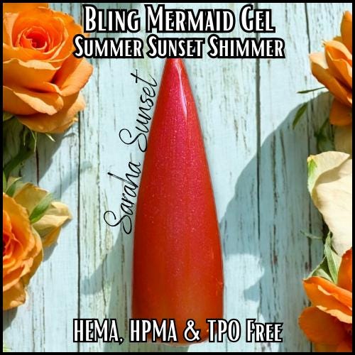 Sahara Sunset | Shimmer Mermaid Gels | Summer Sunset | HEMA, HPMA, TPO, 30 Free uv/led | 15ml | Soak Off |