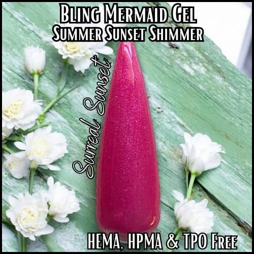 Surreal Sunset | Shimmer Mermaid Gels | Summer Sunset | HEMA, HPMA, TPO, 30 Free uv/led | 15ml | Soak Off |