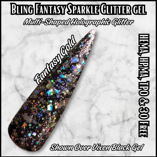 Fantasy Sparkly Collection | Fantasy Silver, Fantasy Gold, Sparkle Smoke | HEMA, HPMA, TPO, 30 Free uv/led | 15ml |