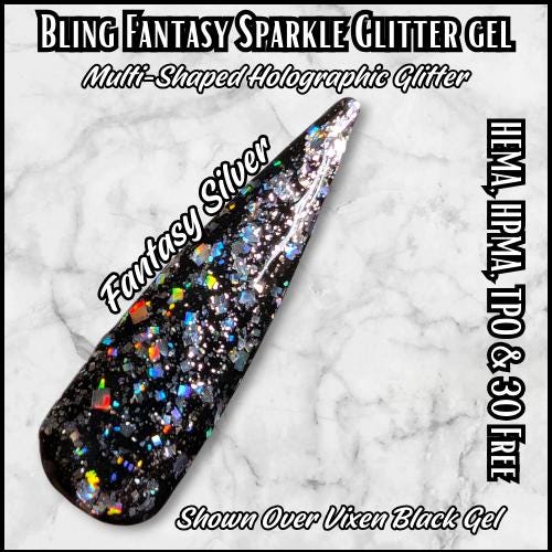 Fantasy Silver | Fantasy Sparkly Collection | HEMA, HPMA, TPO, 30 Free uv/led | 15ml |