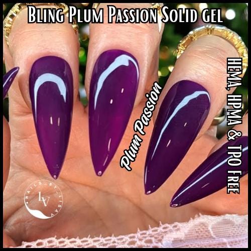 Plum Passion Gel Mani | Gorgeous Plum Purple | HEMA, HPMA, TPO Free uv/led | 15ml | Gel Nail