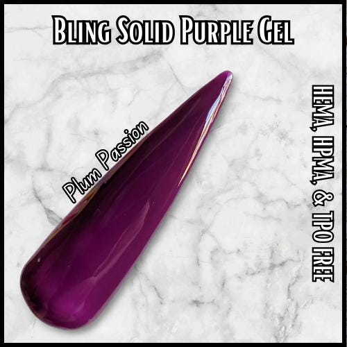 Plum Passion Gel | Gorgeous Plum Purple | HEMA, HPMA, TPO Free uv/led | 15ml | Gel Nail