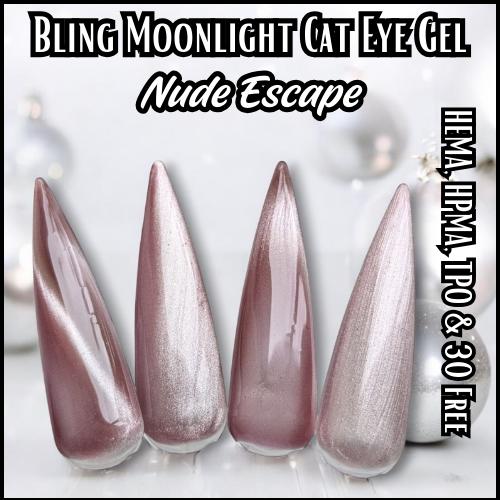 Nude Escape Moonlight Cat Eye Mani Gel | HEMA, HPMA, TPO, 30 Free uv/led | 15ml Bottle | Gel Nail