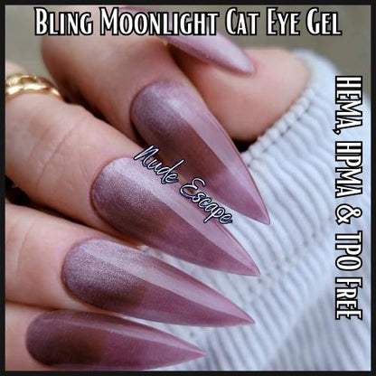 Nude Escape Moonlight Cat Eye Mani Gel | HEMA, HPMA, TPO, 30 Free uv/led | 15ml Bottle | Gel Nail