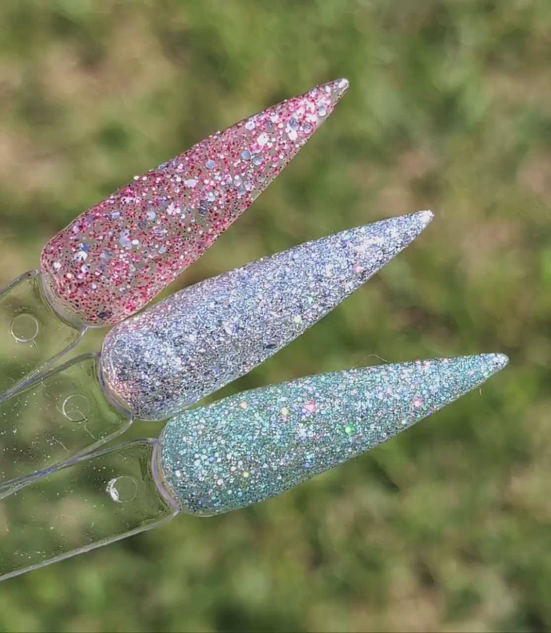 Spearmint Glitter Gels | Minty Glitter Gels | HEMA, HPMA, TPO, 30 Free uv/led |